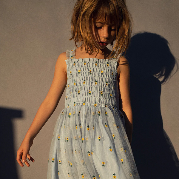 La robe en tulle brodée