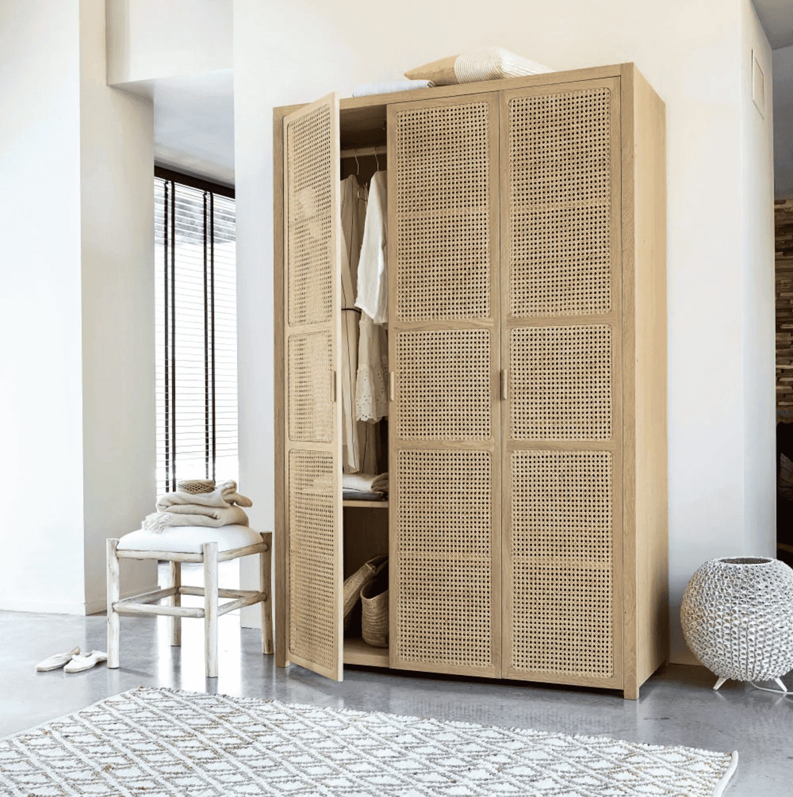 Le dressing en rotin 