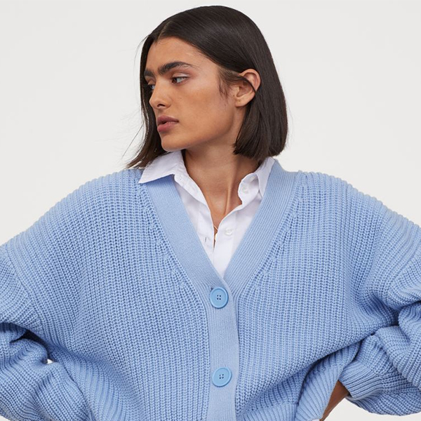 denim gilet en maille